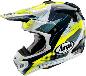 Arai VX-Pro4 Resolute Helmet Gloss Black/White/Yellow M - Off-road MX helmet with advanced safety features