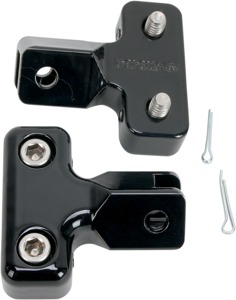 Driver Floorboard Brackets - Black - For Honda VTX Yamaha V-Star