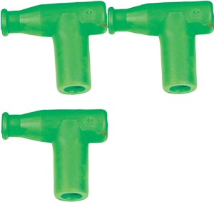 T Type Spark Plug Cap / Boot Green, 5k Ohm 3-Pack - Replaces NGK 8636 & TB05EMA