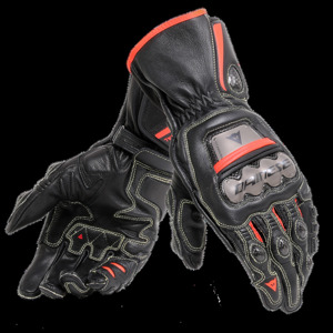 Dainese Full Metal 6 Gloves Black/Red Size Small - 201815895-P75-S