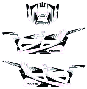 RZR Complete Graphic Kit White/Black/Silver - For 14-17 Polaris RZR XP