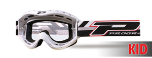 3101 White Atzaki Youth MX Goggles - Clear Lens