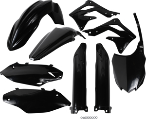 Full Plastic Kit - Black - For 13-15 Kawasaki KX450F