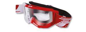 3300FL Vision MX Goggles - Red & White w/ Clear Lens