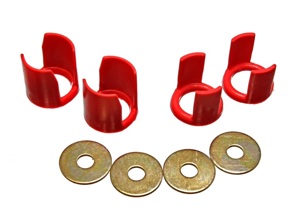 Red Rear Subframe Insert Set - a supplement to the subfra - For 89-94 Nissan 240SX (S13)