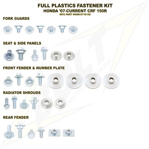 Full Plastic Fastener Kit - For 07-23 Honda CRF150R / Expert