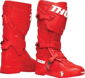 Thor Radial MX Boots Red US Size 9 - Off-road MX boots in red, US size 9