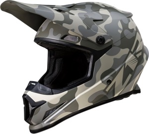 Rise Camouflage Full Face Offroad Helmet Green Small