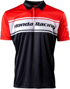 Men's Honda Team Pit Shirt - Honda Team Pit Shirt Redblk Lg