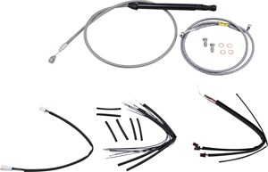 Extended Braided S.S. Control Cable Kit for 18" Gorilla Bars - For 18-21 HD FLSL Softail Slim