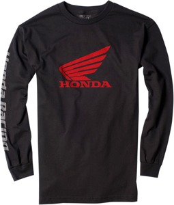 Men's Honda Long Sleeve Tee - Honda Racing Ls Tee Blk Xl