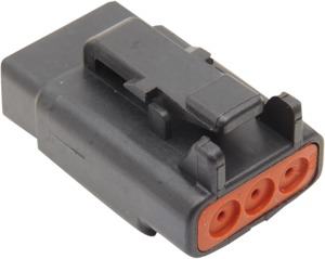 DTM 3-Position Connectors - Deutsch 3-Pos Plug Blk