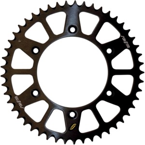 Works Triplestar Aluminum Rear Sprocket 50T - Black - For 85-20 Husq KTM Husaberg