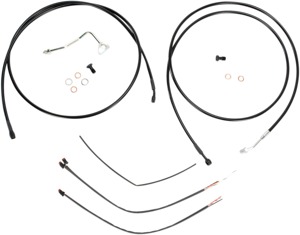 Extended Black Control Cable Kit For Baggers - 13" tall bars (ABS)