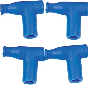 T Type Spark Plug Cap / Boot Blue, 5k Ohm 4-Pack - Replaces NGK 8636 & TB05EMA