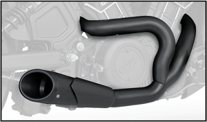 Combat Shorty 2-1 Pitch Black Full Exhaust - For 15-22 Indian Scout