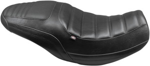 Tripper Horizontal Tuck and Roll Vinyl 2-Up Seat - Black - Ducati Scrambler 1100