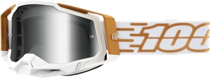 Racecraft 2 Mayfair / Gold / White Goggles - Silver Mirrored Lens