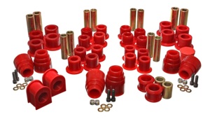 Red Hyper-flex Master Bushing Set - For 00-04 Ford Excursion 4WD