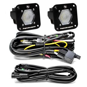 S1 Work/Scene LED Light Backup Kit w/ Mounting Bracket Pair