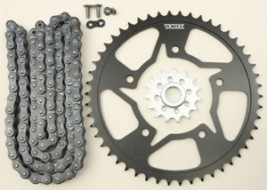 V3 Chain & Sprocket Kit Black SX Chain 520 15/50 Black Steel - For 99-02 Yamaha R6