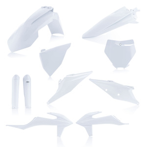 Full Plastic Kit - White - Fits Many 19-22 KTM 125-450