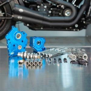 Chain Drive 550C Cam Chest Kit w/ Chrome Pushrod Tubes - For 2017+ Water Cooled M8 Models