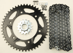 V3 Chain & Sprocket Kit Black RX Chain 520 15/48 Hardcoat Aluminum - For 01-06 Honda CBR600F4i