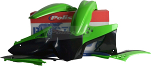 Plastic Body Kit - Original 10-11 Green/Black - For 09-12 Kawasaki KX250F