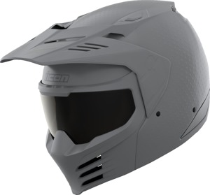 ICON Elsinore Monotype Helmet Matte Gray 3XL - Matte Gray modular helmet, size 3XL