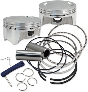 107" Big Bore Forged Piston Kit 3.937" Standard Bore - For 07+ HD Twin Cams