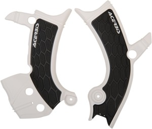 X-Grip Frame Guards White/Black - For 18-24 Yamaha WR/YZ 250/450 F/FX