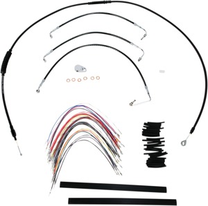 Extended Black Control Cable Kit For Baggers - 13" tall bars (non-ABS)