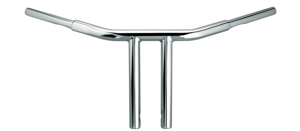 Physco Chubby Drag T-Bar 10" Straight Risers Chrome - For 74-20 HD