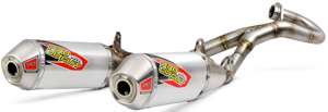 T-6 Stainless Dual Full Exhaust - For 19-20 Honda CRF450R