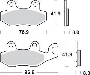 Rear Ceramic Brake Pads - 638Hf Ceramic Brake Pads Sbs