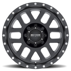 MR306 Mesh 18x9 -12mm Offset 8x6.5 130.81mm CB Matte Black Wheel