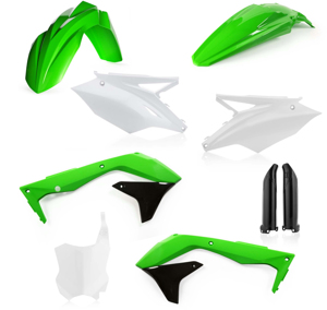 Full Plastic Kit - Green/White/Black Original 2018 - For 2018 Kawasaki KX450F