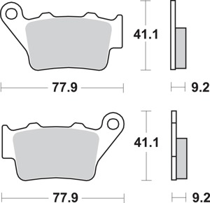 Rear Ceramic Brake Pads - 675Hf Ceramic Brake Pads Sbs