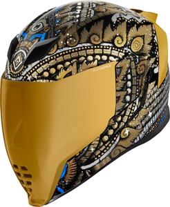 ICON Airflite Daytripper Helmet - Medium, Gold - Full-face helmet with Gold Daytripper graphic