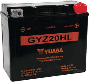 GYZ20HL Factory-Activated AGM Maintenance-Free Battery - Replaces GYZ20HL For Softail Sporster Dyna