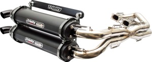 Stage 5 Full Exhaust - Dual Cerakote Black Mufflers - For Polaris RZR XP 1000