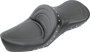 Explorer Special Studded 2-Up Seat Black Gel - For 79-03 Harley XL