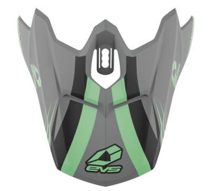 EVS T3 Works Visor - Matte Grey/Green/Black