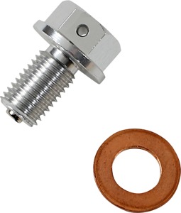 Magnetic Drain Plug w/ Washer - M10x1.25 x 16mm Long