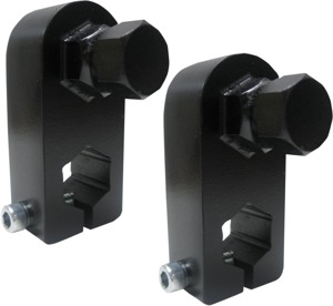 Passenger Floorboard Relocation Brackets - Black - For 00-17 HD Softail