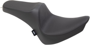 Predator Smooth Vinyl 2-Up Seat Black Foam - For 00-17 Harley Softail