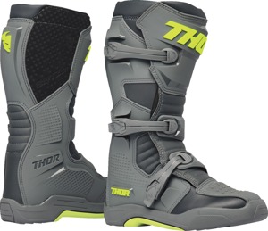 Thor Blitz XR Boots Gray/Charcoal Men's Size 9 - Durable off-road boots with secure fit