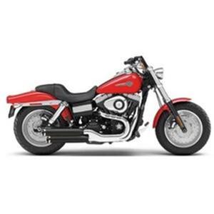 3" Black Slip On Exhaust - For 08-17 H-D FXD