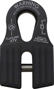 FlatLink XTV Winch Line Shackle Mount - Black